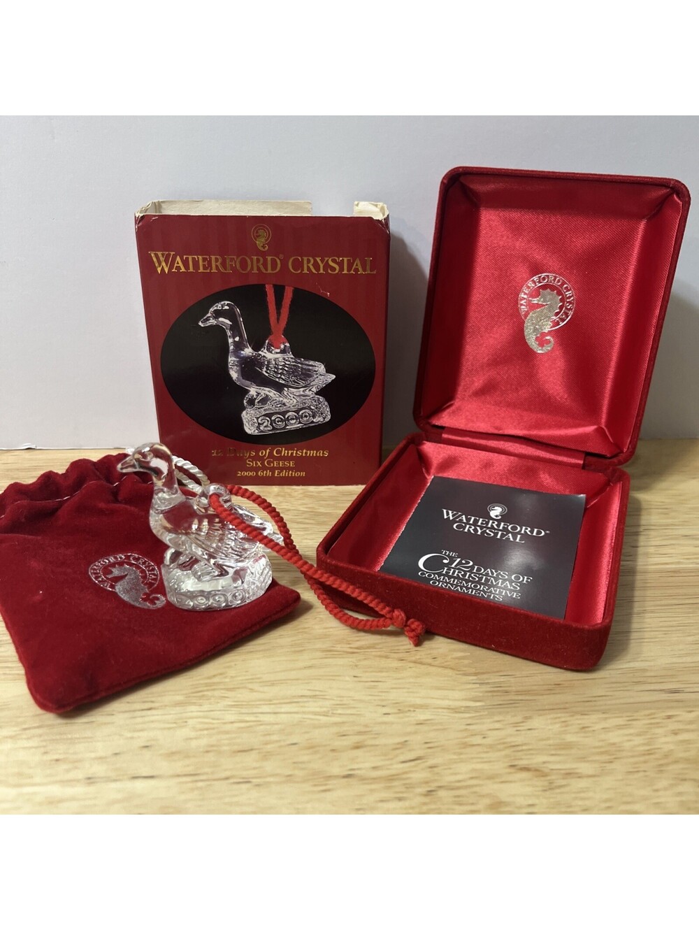 Waterford Crystal Seven Swans 12 Days Of Christmas 6th Edition Ornament 2000